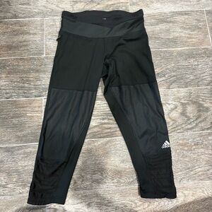 Adidas Supernova Cropped Black Leggings Sz XS Athletic Sports